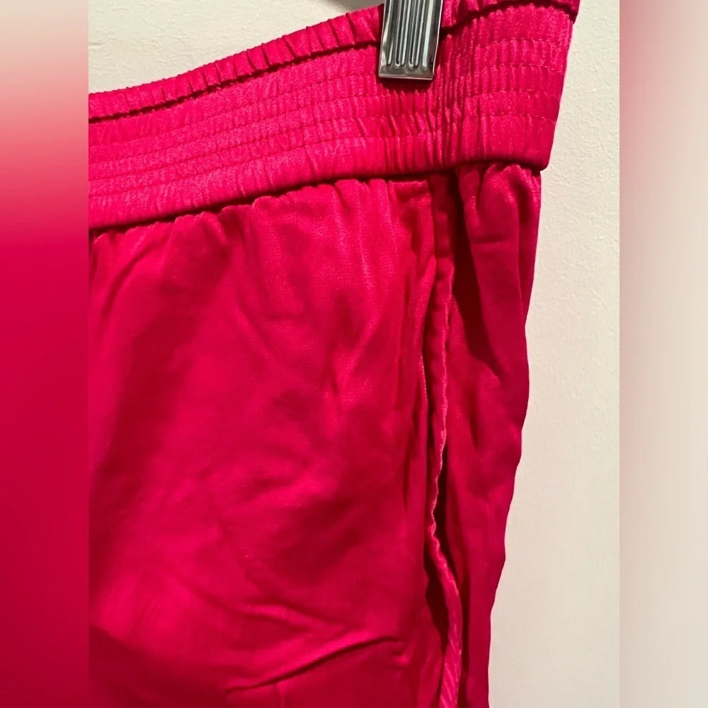ZARA Satin Effect Slit Pants, Fuschia Color - Picture 6 of 7